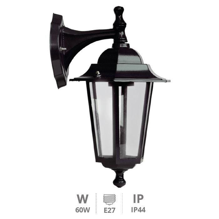 GSC Evolution Farol de jardín Serie Alma brazo arriba E27 Negro GSC Evolution Farol de jardín Serie Alma brazo arriba E27 Negro