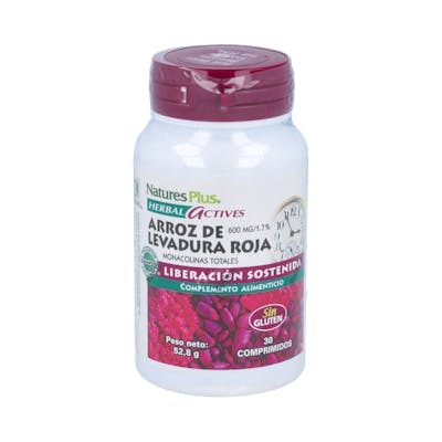 NATURES PLUS Arroz Levadura Roja RYR 30 Comp. para Mantenimiento de Colesterol NATURES PLUS Arroz Levadura Roja RYR 30 Comp. para Mantenimiento de Colesterol