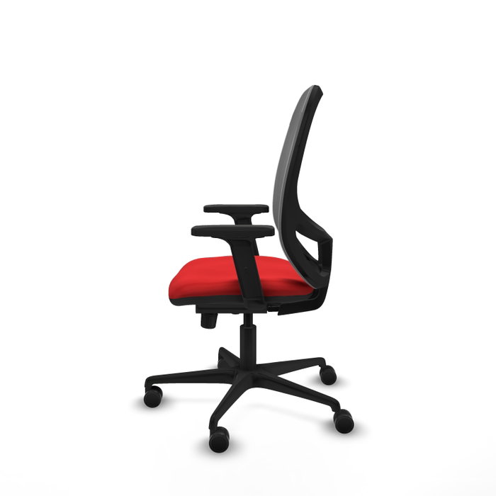 PIQUERAS Y CRESPO Silla de oficina Cilanco con mecanismo Sincro, Rojo y Gris