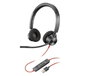 POLY Blackwire 3320 USB-A Auriculares Negros