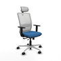 PIQUERAS Y CRESPO Silla de oficina Haches Azul claro y Blanco