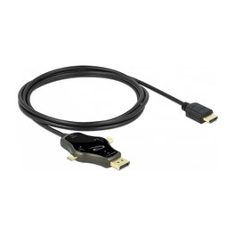 DeLOCK Cable de monitor 3 en 1 USB-C/DisplayPort/mini DisplayPort a HDMI 4K 60 Hz