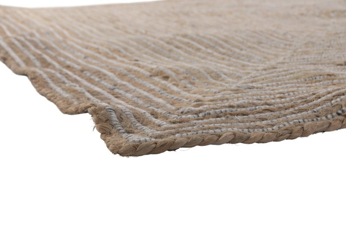 DKD Home Decor Alfombra de Lana y Yute 160x230 cm Marrón Claro