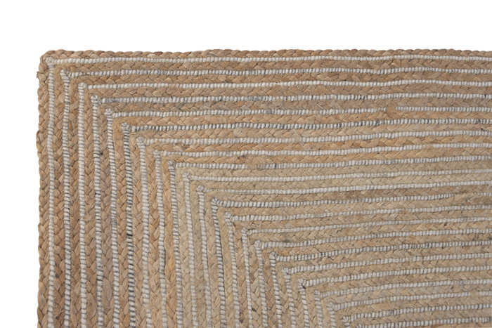 DKD Home Decor Alfombra de Lana y Yute 160x230 cm Marrón Claro