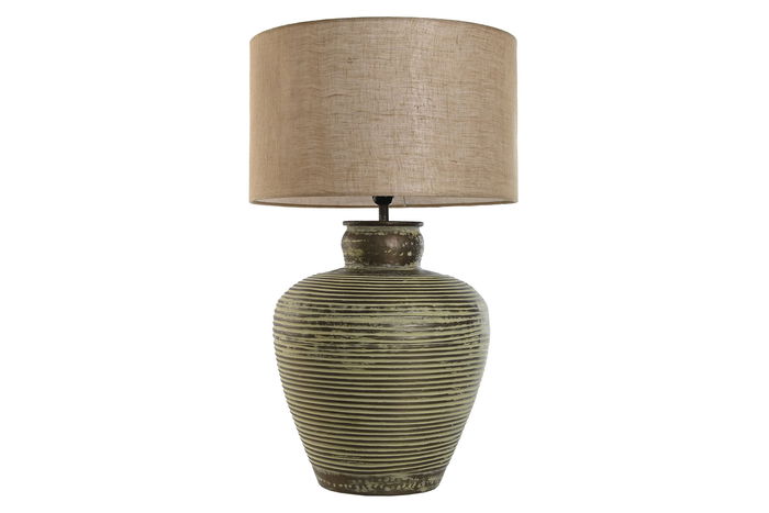 DKD Home Decor Lámpara Sobremesa Verde Aluminio 42 x 69 x 42 cm