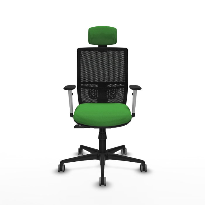 PIQUERAS Y CRESPO Silla de oficina Yunquera con Mecanismo Sincro Verde y Negro
