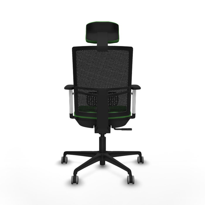 PIQUERAS Y CRESPO Silla de oficina Yunquera con Mecanismo Sincro Verde y Negro