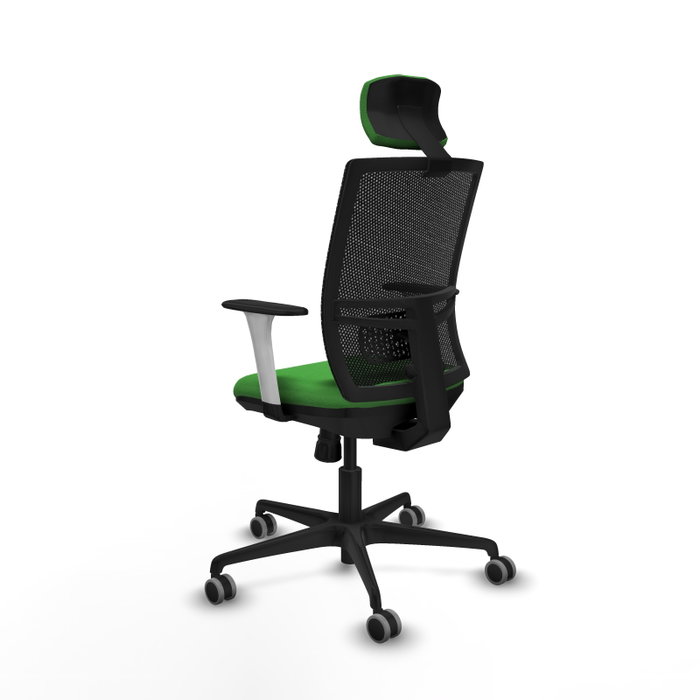 PIQUERAS Y CRESPO Silla de oficina Yunquera con Mecanismo Sincro Verde y Negro