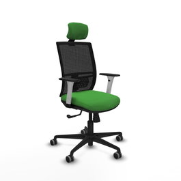 PIQUERAS Y CRESPO Silla de oficina Yunquera con Mecanismo Sincro Verde y Negro