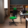 PIQUERAS Y CRESPO Silla de oficina Yunquera con Mecanismo Sincro Verde y Negro