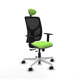 PIQUERAS Y CRESPO Silla de oficina Motilla Pistacho/Negro con Mecanismo Sincro/Traslack
