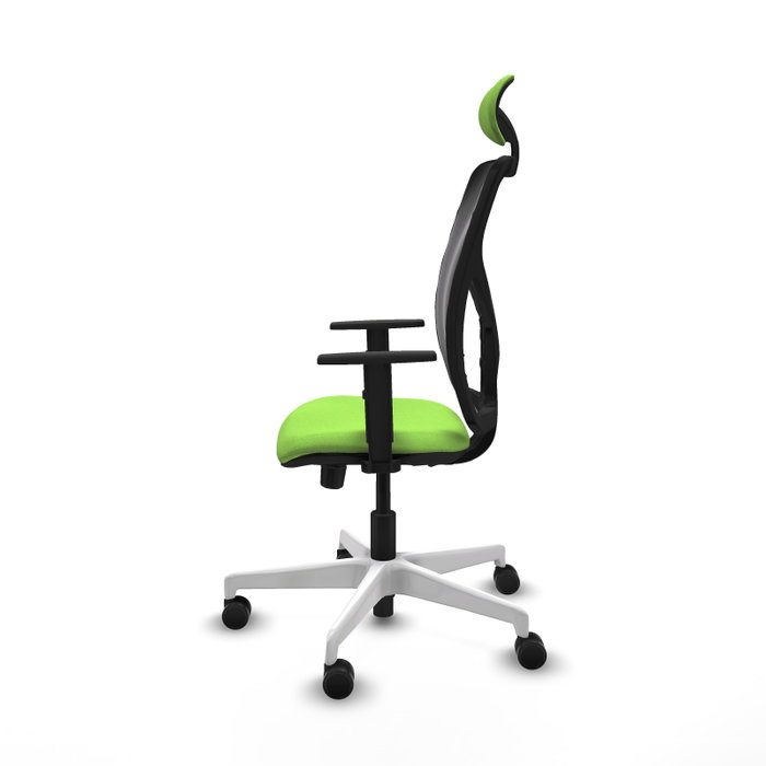 PIQUERAS Y CRESPO Silla de oficina Motilla Pistacho/Negro con Mecanismo Sincro/Traslack