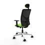 PIQUERAS Y CRESPO Silla de oficina Motilla Pistacho/Negro con Mecanismo Sincro/Traslack