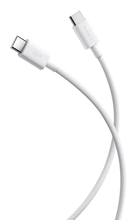 Xiaomi Cable USB-C a USB-C 3A Braided 60W 1m Blanco Xiaomi Cable USB-C a USB-C 3A Braided 60W 1m Blanco