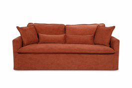 DKD Home Decor Sofá de Lino y Pluma 213x111x85 cm Desenfundable