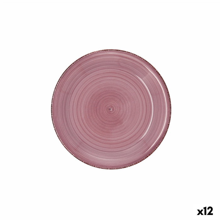 Quid Plato de Postre Cerámico Vita Peoni Rosa 19 cm (12 Unidades)