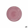 Quid Plato de Postre Cerámico Vita Peoni Rosa 19 cm (12 Unidades)