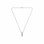 HUGO BOSS Collar de Acero Inoxidable Plateado 60 cm