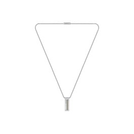 HUGO BOSS Collar de Acero Inoxidable Plateado 60 cm
