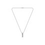 HUGO BOSS Collar de Acero Inoxidable Plateado 60 cm