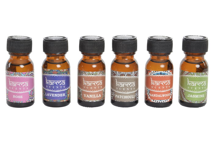 DKD Home Decor Aceite Esencias Mandala 15ml Yute Perfume Multicolor 2 x 11 x 5 cm (36 Unidades)