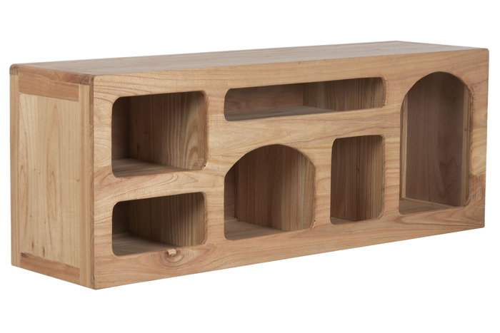 DKD Home Decor Mueble TV Moderno Natural Mindi 160 x 42 x 60 cm