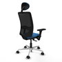 PIQUERAS Y CRESPO Silla de oficina Zulema Azul claro y Negro