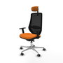PIQUERAS Y CRESPO Silla de oficina Mardos Naranja y Negro