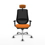 PIQUERAS Y CRESPO Silla de oficina Mardos Naranja y Negro