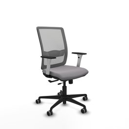PIQUERAS Y CRESPO Silla de oficina Haches Gris con mecanismo Sincro/Traslack