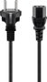 Goobay Cable de Alimentación 2 m, Enchufe Tipo F a IEC C13, Negro