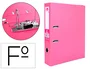 Liderpapel Documenta Archivador de palanca Folio 75 mm Rosa con compresor metálico