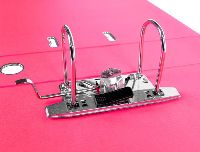 Liderpapel Documenta Archivador de palanca Folio 75 mm Rosa con compresor metálico