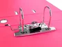 Liderpapel Documenta Archivador de palanca Folio 75 mm Rosa con compresor metálico