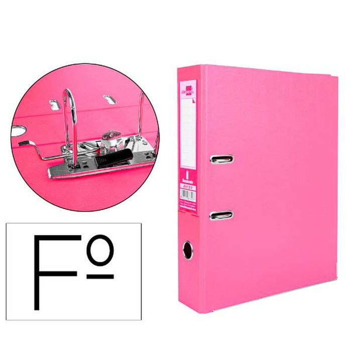 Liderpapel Archivador de Palanca Forrado PVC Rosa 75 mm Liderpapel Archivador de Palanca Forrado PVC Rosa 75 mm