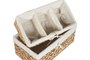 DKD Home Decor Set de 6 Cestas de Jacinto de Agua y Poliéster Natural