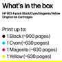 HP Pack 4 Cartuchos de Tinta Original 953 CMYK (Negro, Cian, Magenta, Amarillo) - 900 y 630 Páginas - Tinta a Base de Pigmentos