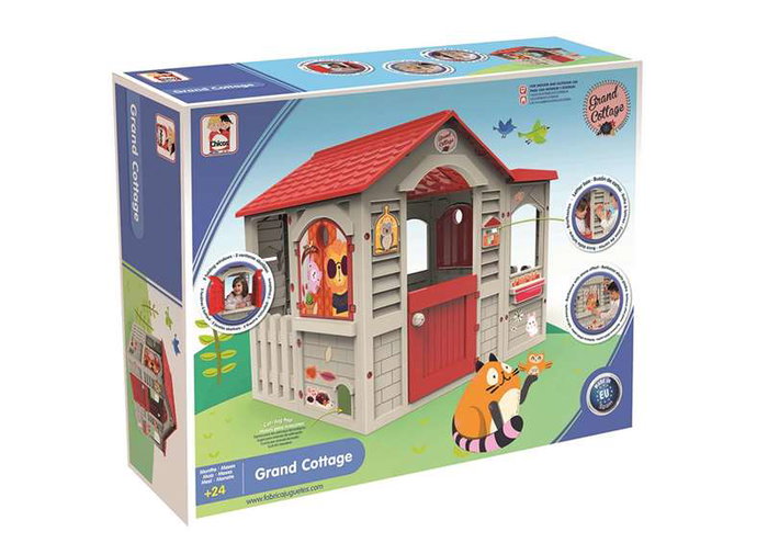 Chicos Casa Grand Cottage XL con barbacoa efecto piedra y hueco para mascotas 122x103x104 cm
