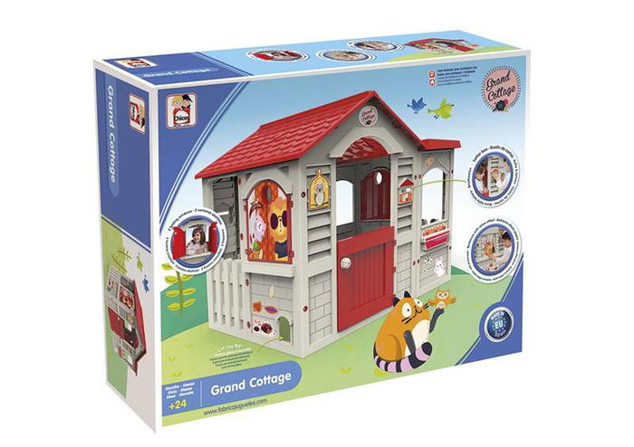 Chicos Casa Grand Cottage XL con barbacoa efecto piedra y hueco para mascotas 122x103x104 cm