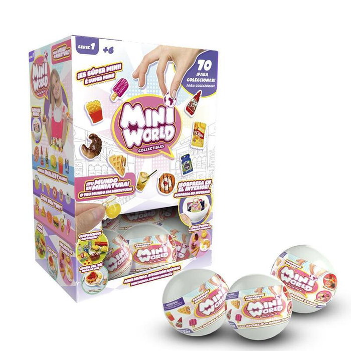 Bizak Mini World Caprichos Cápsula Sorpresa Juguete Coleccionable Miniaturas Comida Dulces Bebidas Pegatinas