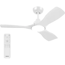 Philips Ventilador de techo con luz blanca regulable y mando a distancia, blanco