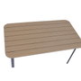 DKD Home Decor Set de Sofá de 4 Piezas en Acero y Textilene con Acabado Símil Madera