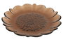 DKD Home Decor Plato Llano de Cristal Dalia Irregular Marrón (4 Unidades)