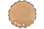 DKD Home Decor Plato Llano de Cristal Dalia Irregular Marrón (4 Unidades)