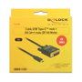 DeLOCK Adaptador USB Type-C a DVI 24+1 4K 30 Hz 2m Negro