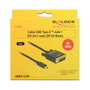 DeLOCK Cable USB-C a DVI (ST-ST) 24+1 2m, Soporta 4K 30Hz, Color Negro - Ref: PS171 + Cypressf