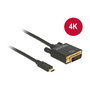 DeLOCK Cable USB-C a DVI (ST-ST) 24+1 2m, Soporta 4K 30Hz, Color Negro - Ref: PS171 + Cypressf