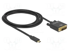 DeLOCK Adaptador USB Type-C a DVI 24+1 4K 30 Hz 2m Negro