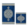 Mijölnir 510602 Juego de Alfombras de Baño de Poliéster, 850 gr/m², Antideslizante, Antibacteriano, Lavable a Máquina, Color Azul