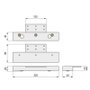 Q&Q Pata Metálica Altaria Cromo 40x20 mm L225 mm para Sofá y Muebles